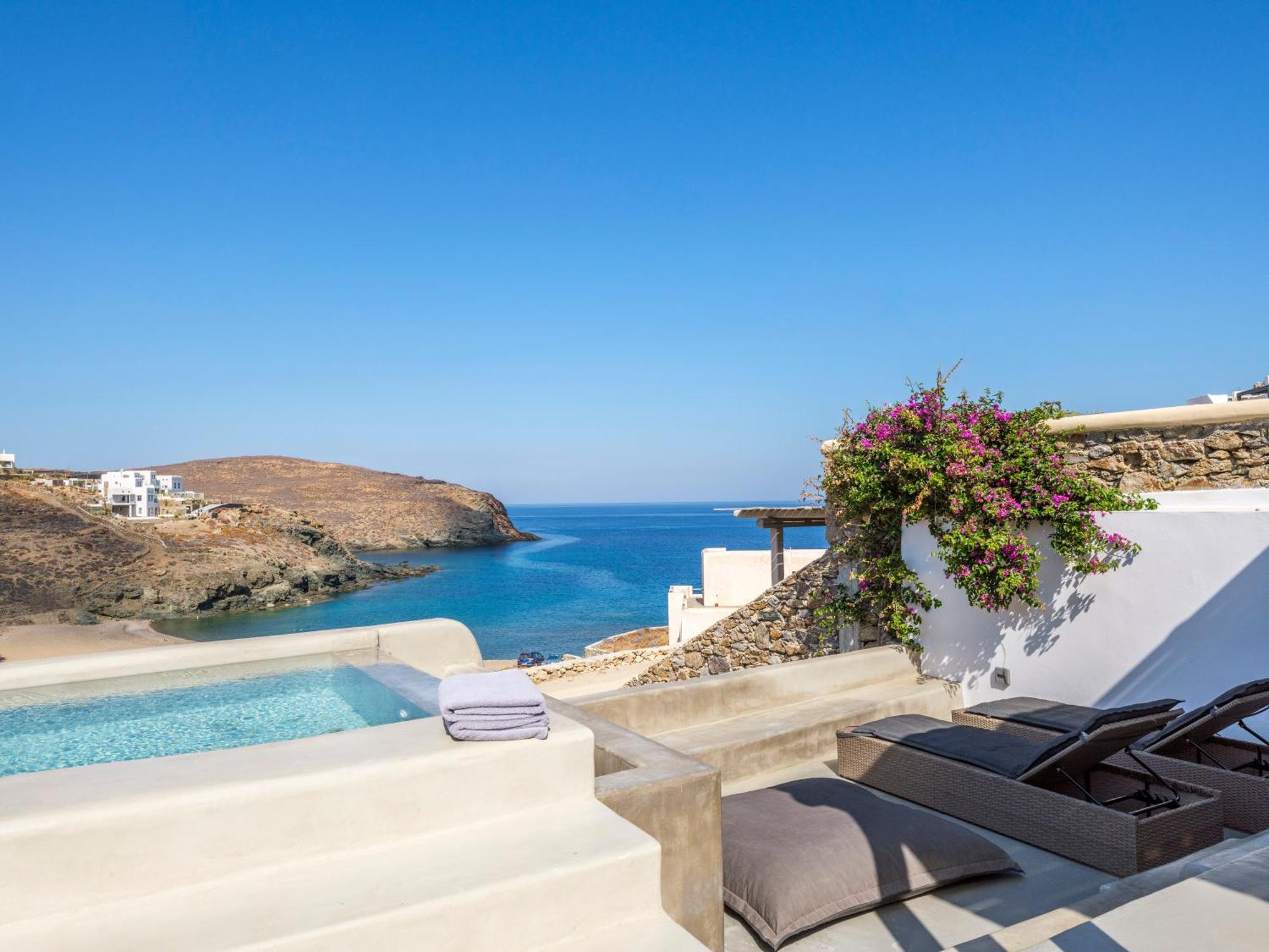 Sea Rock & Sky Private Mykonos Residence Merchia Beach Luaran gambar