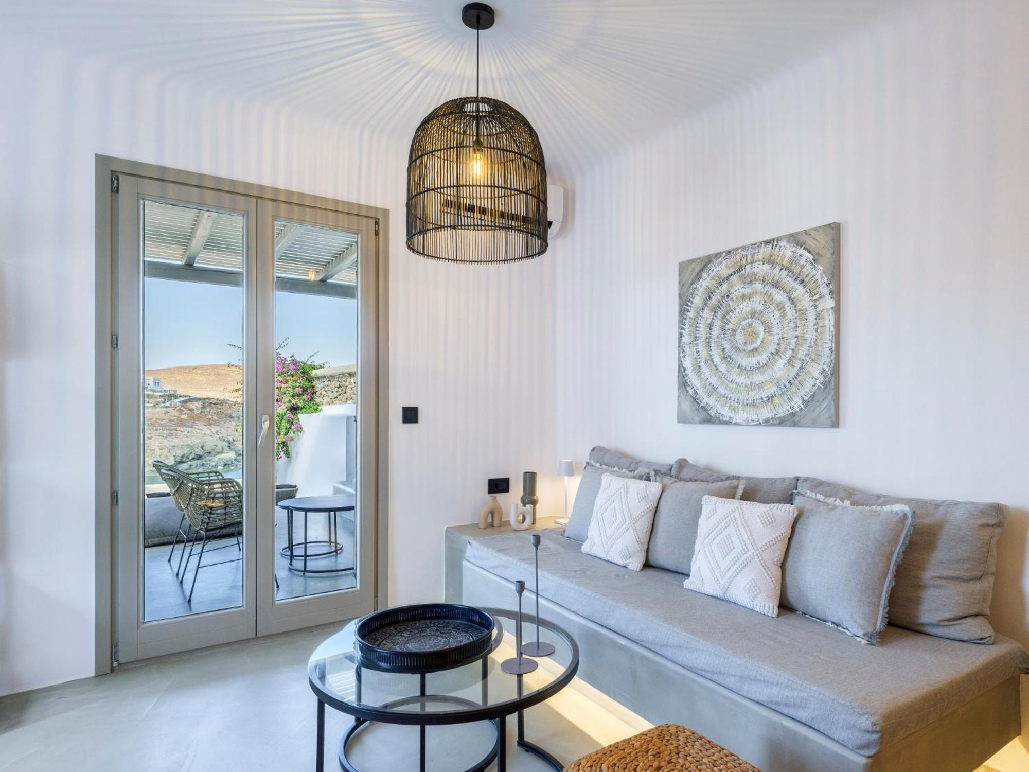 Sea Rock & Sky Private Mykonos Residence Merchia Beach Luaran gambar