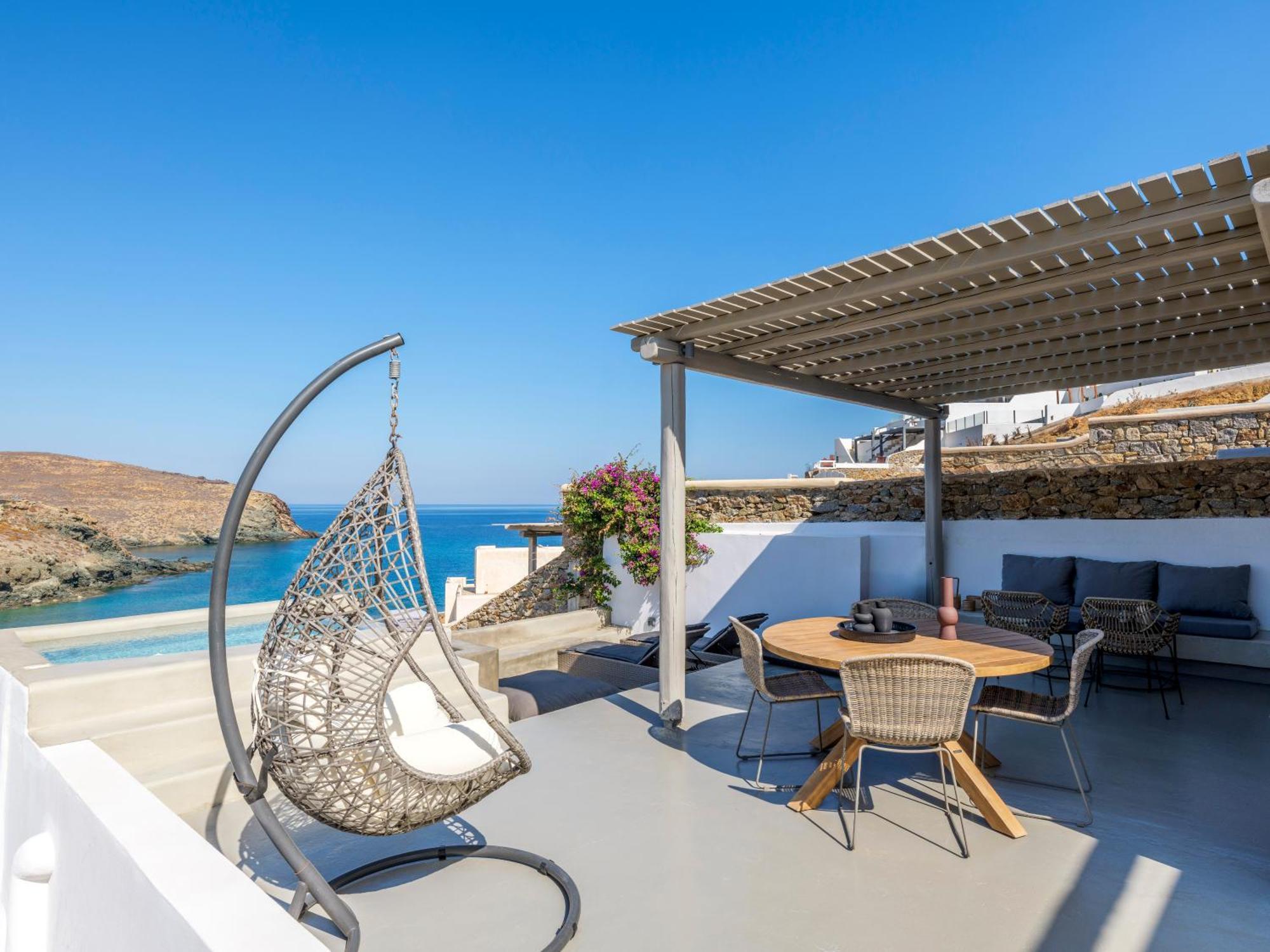 Sea Rock & Sky Private Mykonos Residence Merchia Beach Luaran gambar