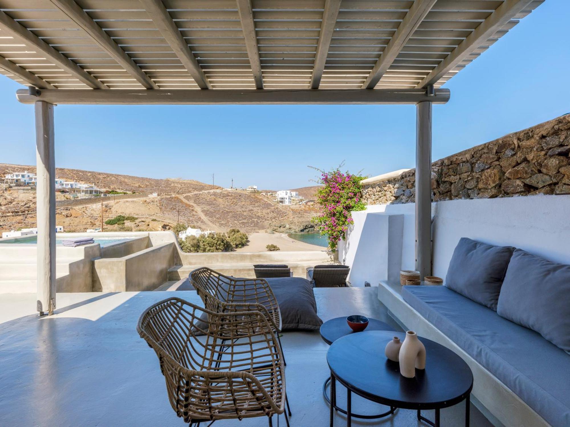 Sea Rock & Sky Private Mykonos Residence Merchia Beach Luaran gambar