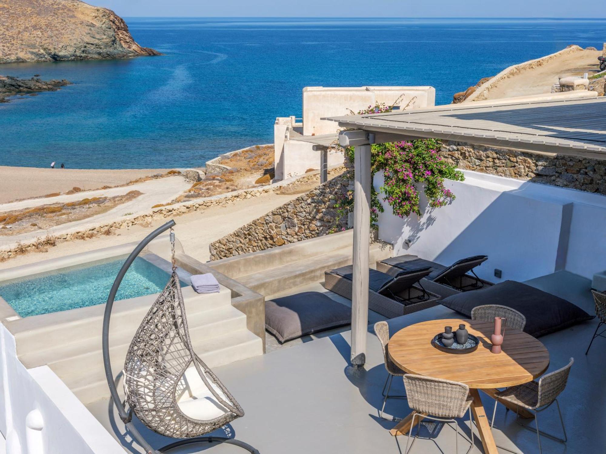 Sea Rock & Sky Private Mykonos Residence Merchia Beach Luaran gambar