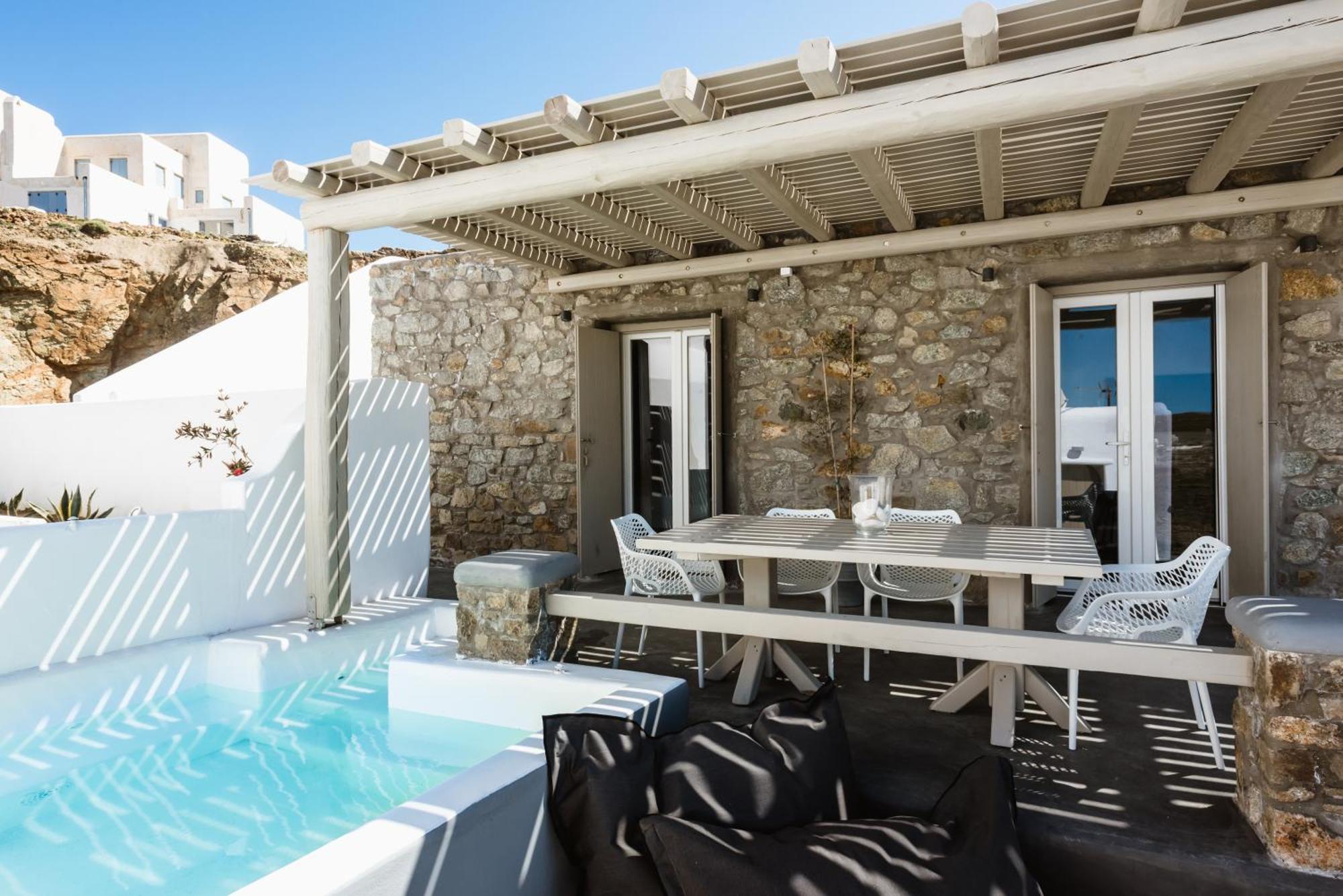 Sea Rock & Sky Private Mykonos Residence Merchia Beach Luaran gambar