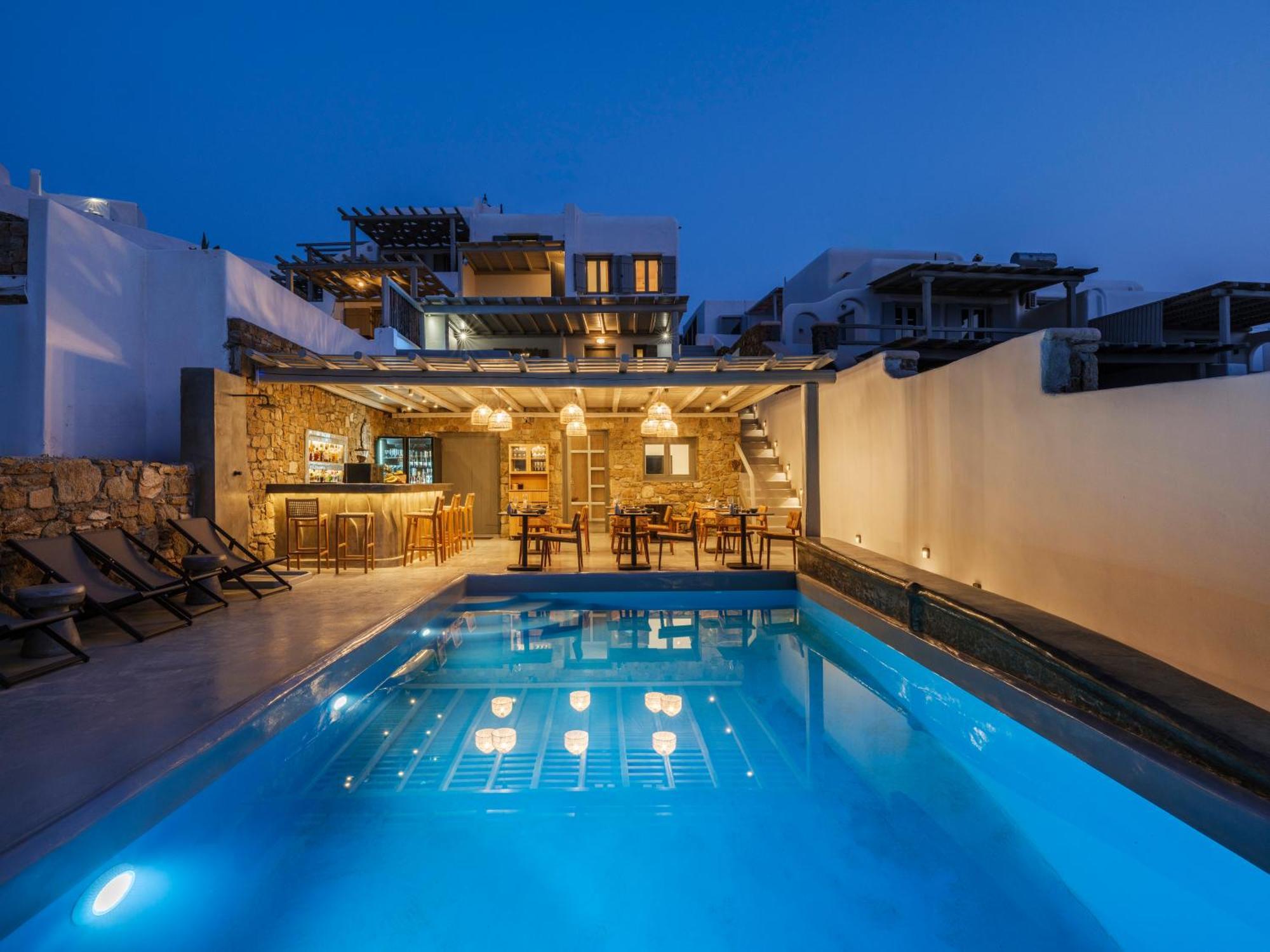 Sea Rock & Sky Private Mykonos Residence Merchia Beach Luaran gambar