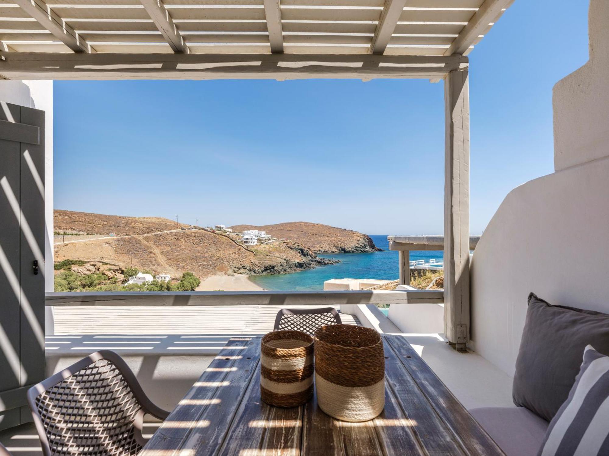 Sea Rock & Sky Private Mykonos Residence Merchia Beach Luaran gambar