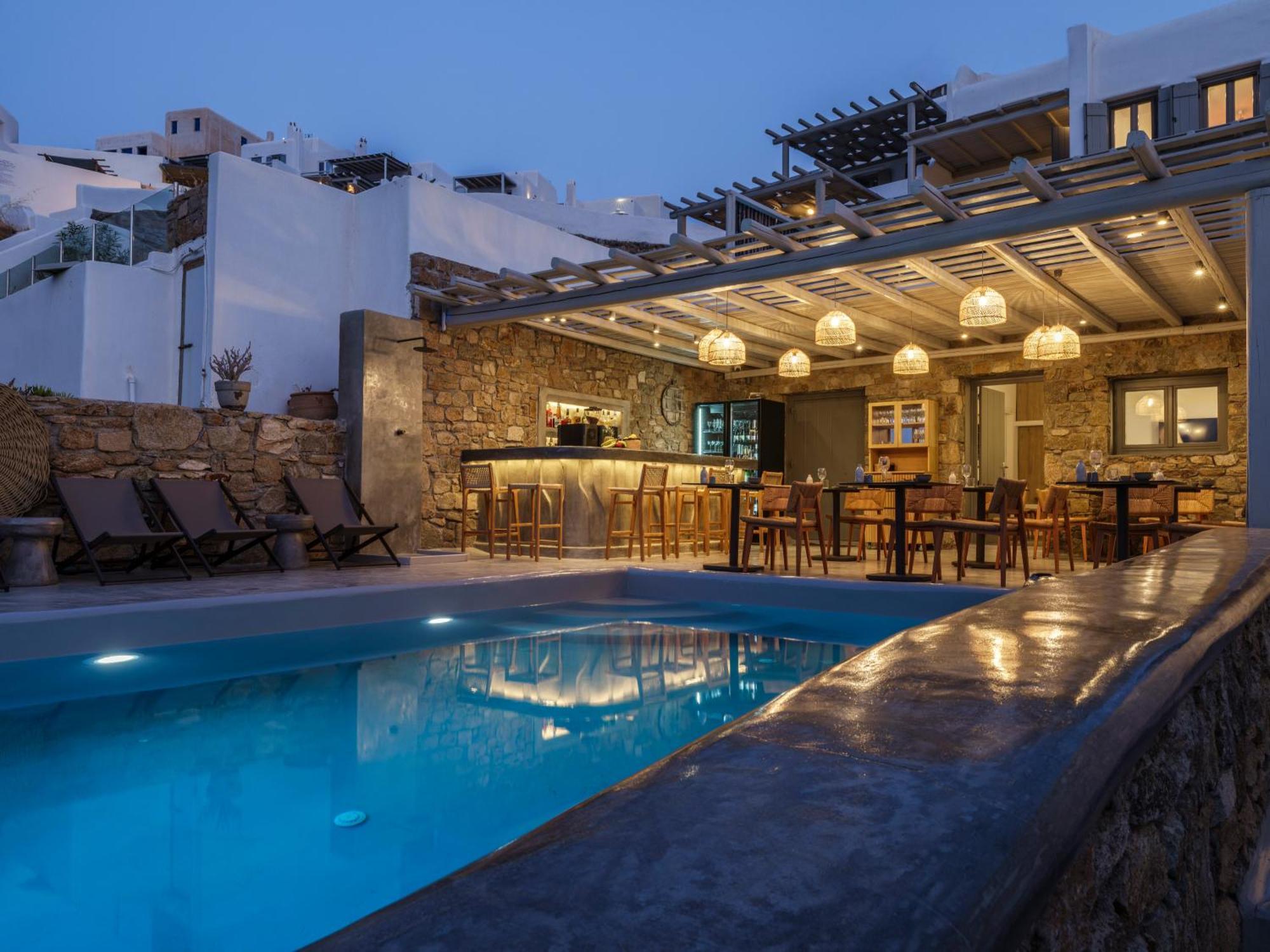 Sea Rock & Sky Private Mykonos Residence Merchia Beach Luaran gambar
