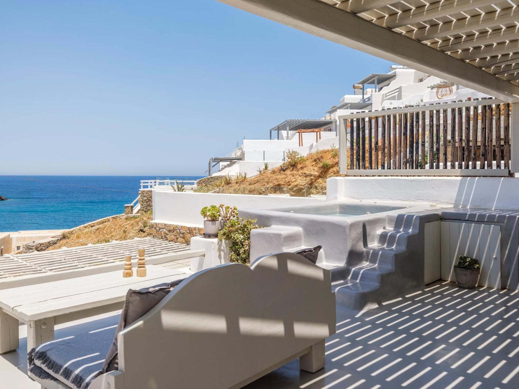 Sea Rock & Sky Private Mykonos Residence Merchia Beach Luaran gambar