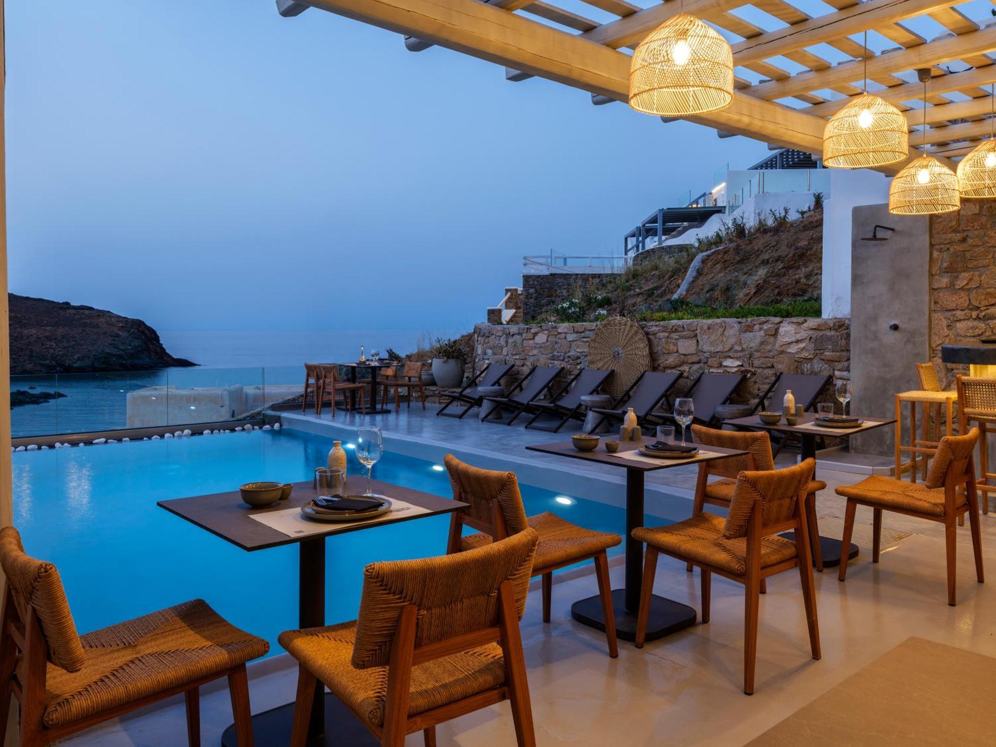 Sea Rock & Sky Private Mykonos Residence Merchia Beach Luaran gambar