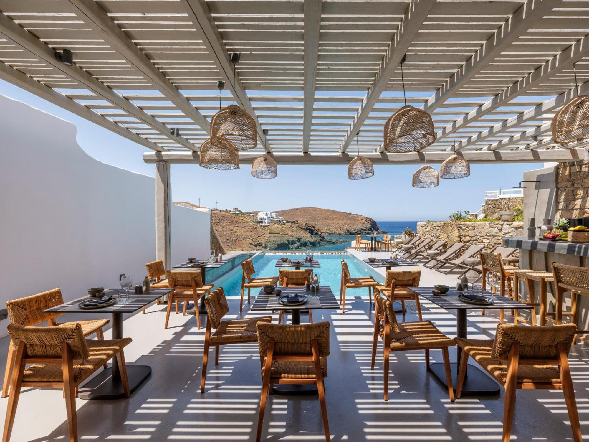 Sea Rock & Sky Private Mykonos Residence Merchia Beach Luaran gambar