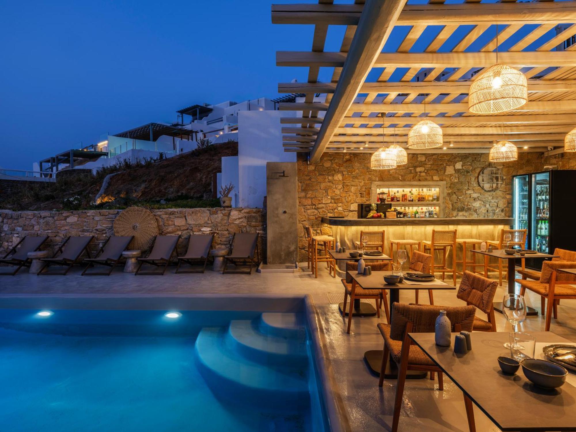 Sea Rock & Sky Private Mykonos Residence Merchia Beach Luaran gambar
