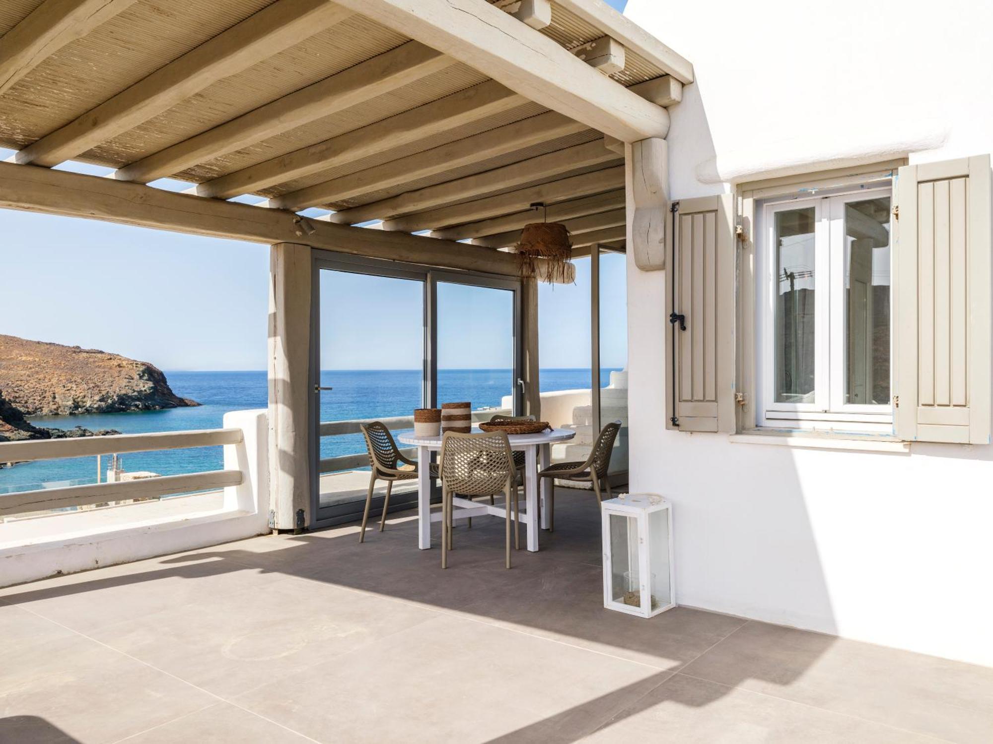 Sea Rock & Sky Private Mykonos Residence Merchia Beach Luaran gambar
