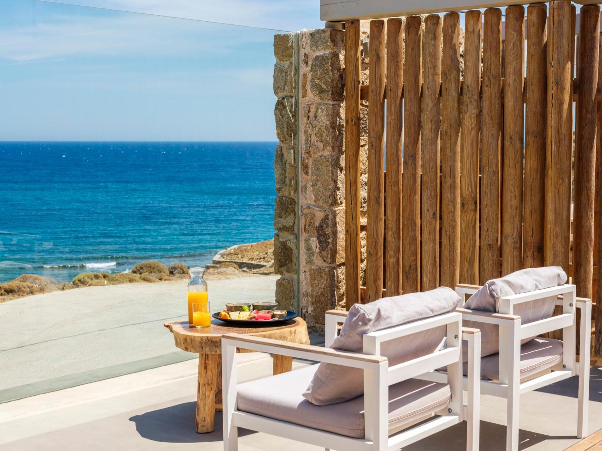 Sea Rock & Sky Private Mykonos Residence Merchia Beach Luaran gambar