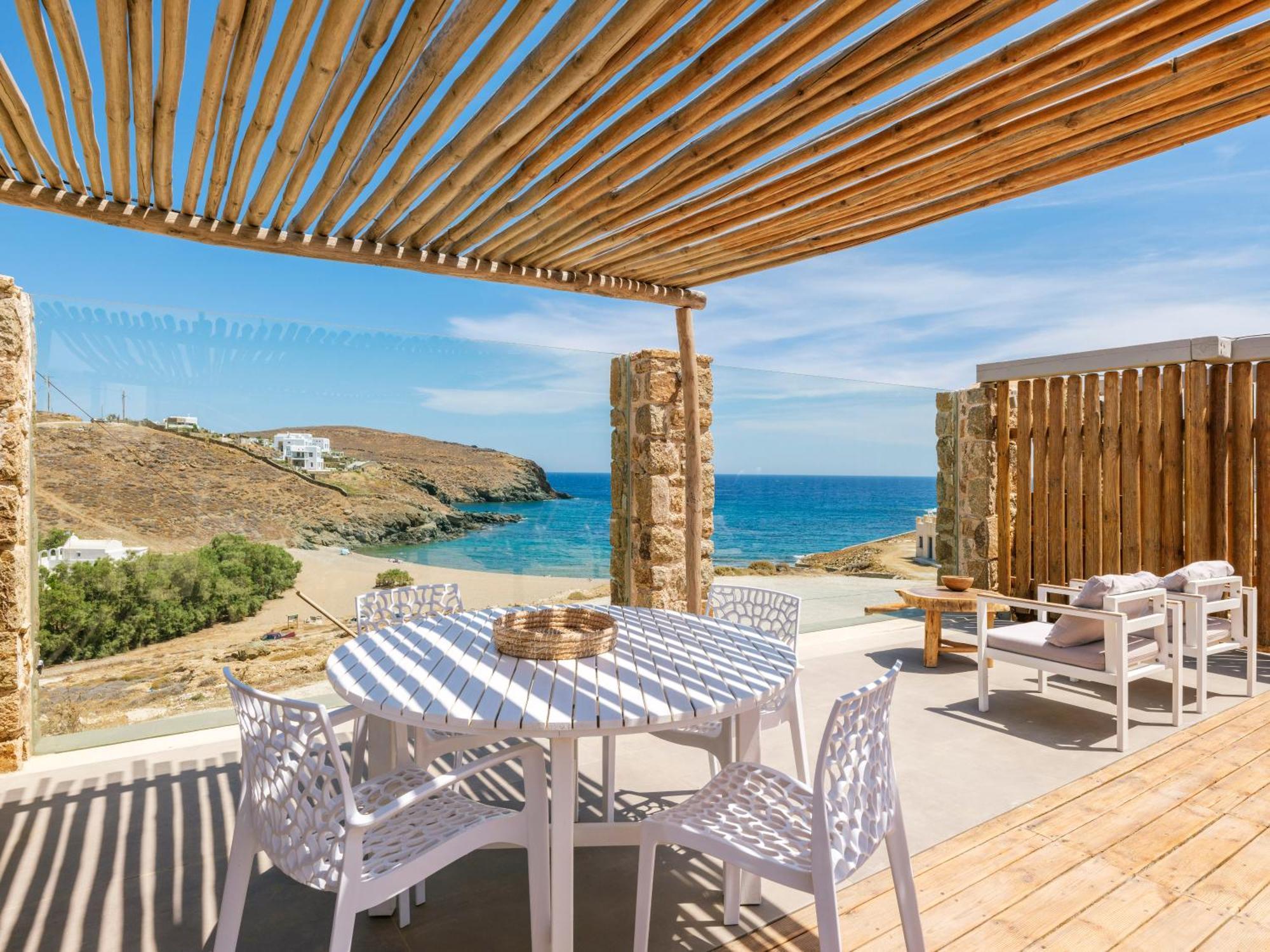 Sea Rock & Sky Private Mykonos Residence Merchia Beach Luaran gambar