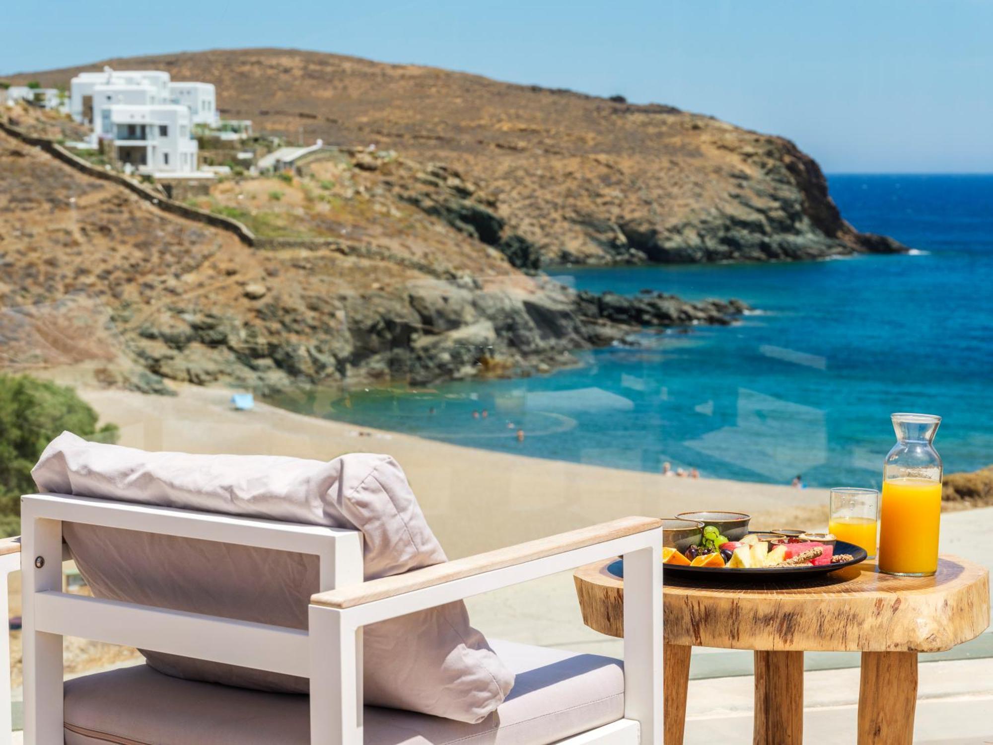 Sea Rock & Sky Private Mykonos Residence Merchia Beach Luaran gambar