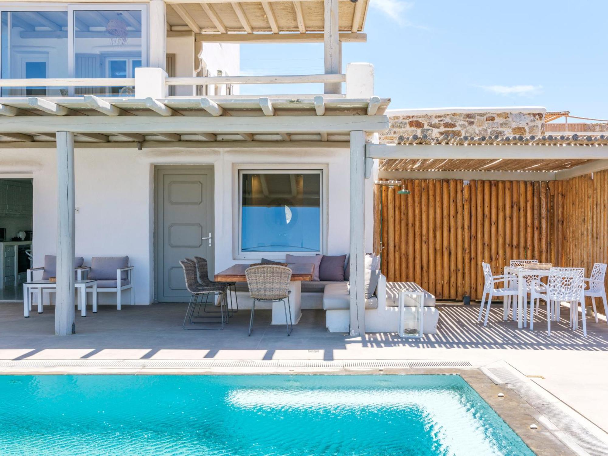 Sea Rock & Sky Private Mykonos Residence Merchia Beach Luaran gambar