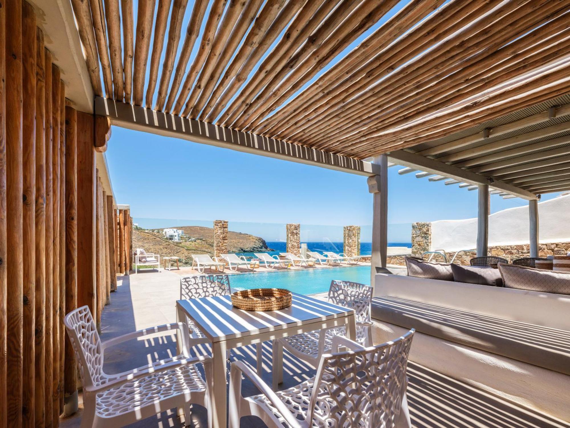 Sea Rock & Sky Private Mykonos Residence Merchia Beach Luaran gambar