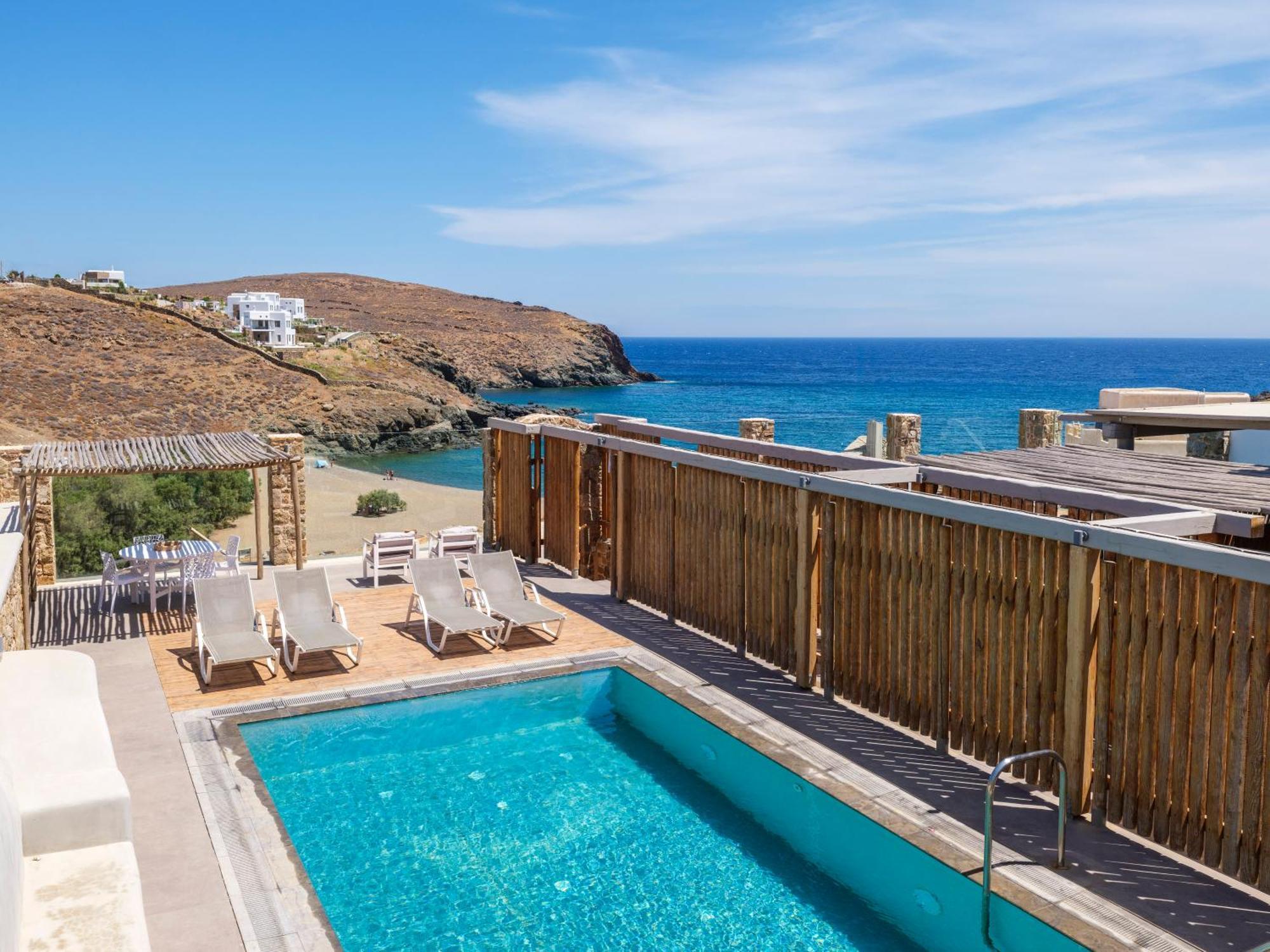 Sea Rock & Sky Private Mykonos Residence Merchia Beach Luaran gambar