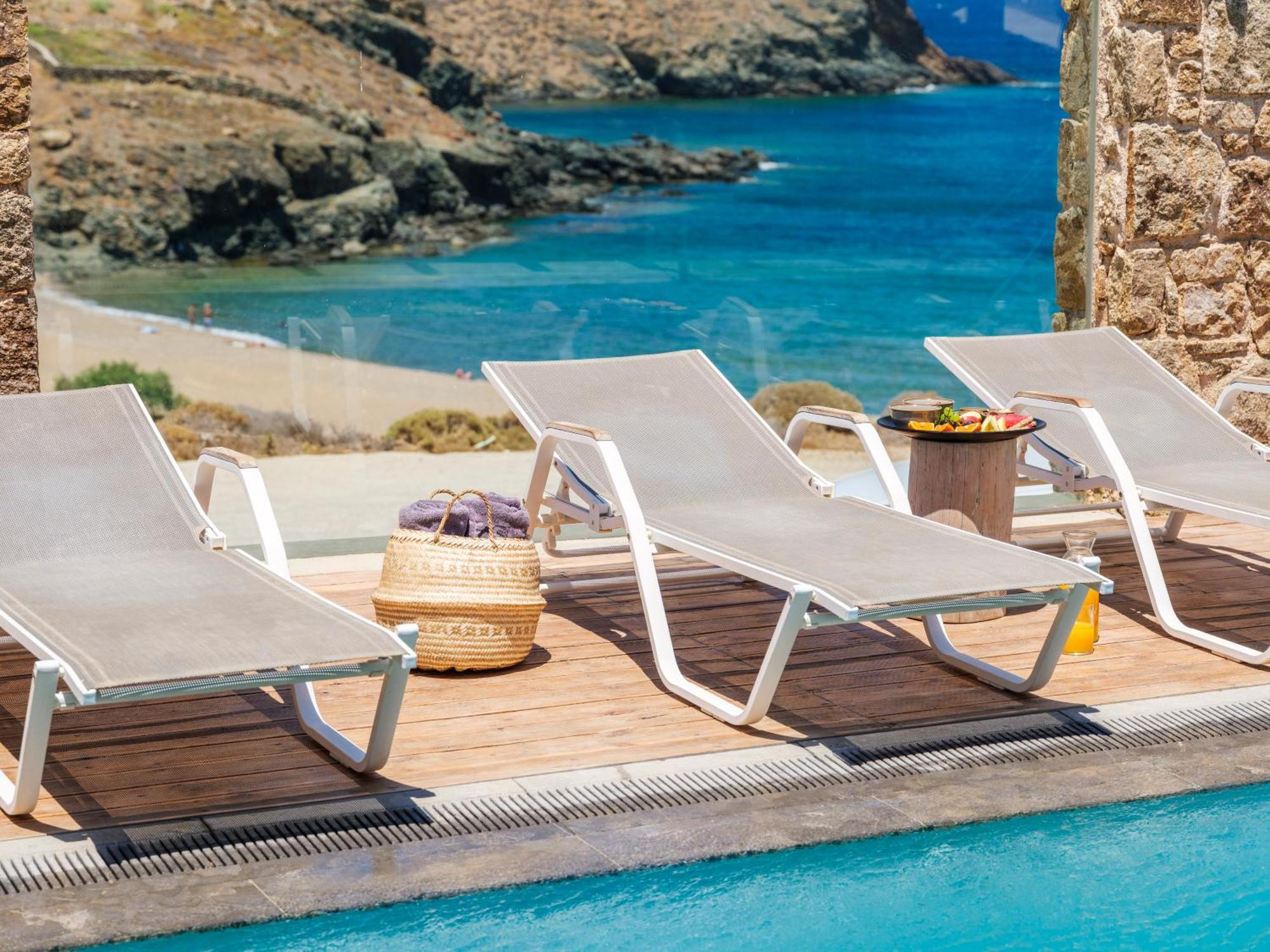 Sea Rock & Sky Private Mykonos Residence Merchia Beach Luaran gambar